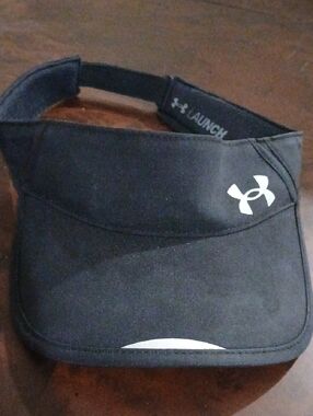 Under Armour Black Visor with White Logo